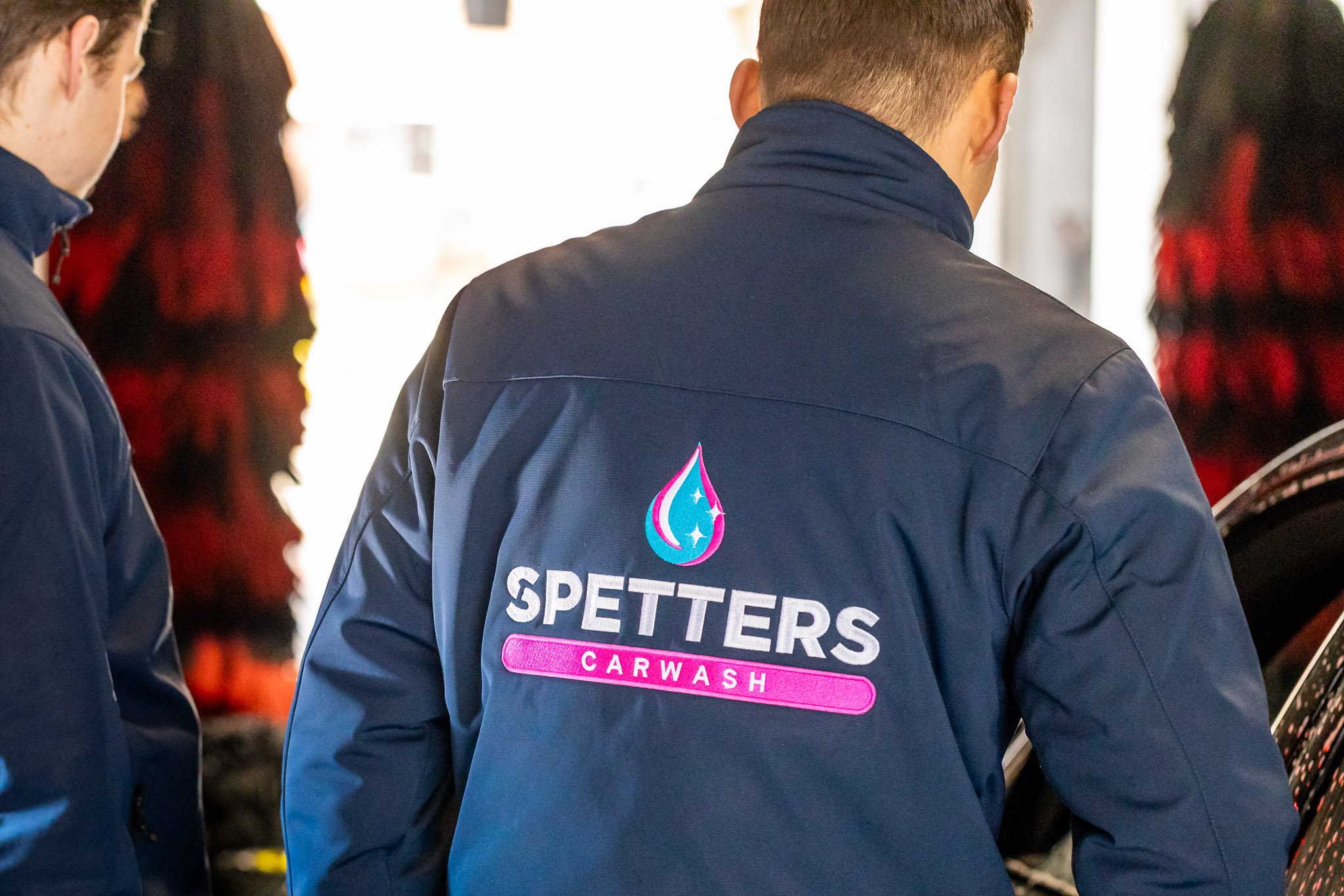 Detail foam en waterdruppels